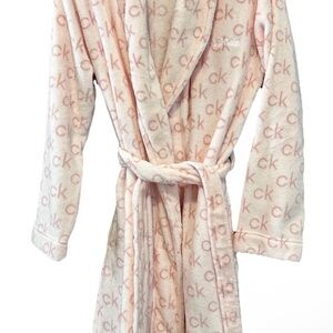 Calvin Klein Soft Pink Logo Robe